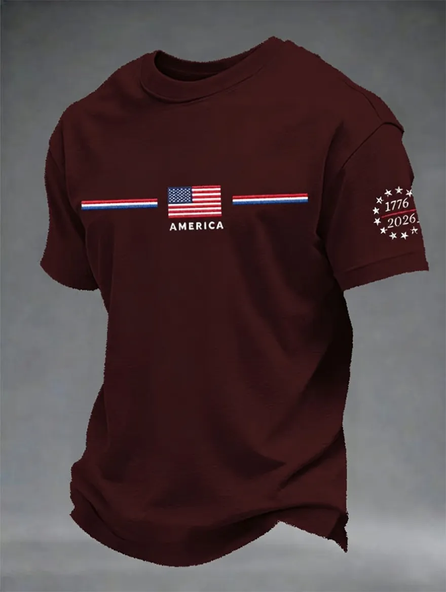 Men's Casual Printed Short-Sleeve T-Shirt
