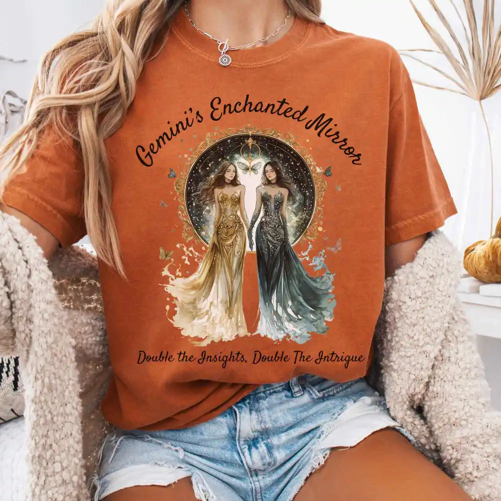 Gemini's Enchanted Mirror Zodiac Shirt