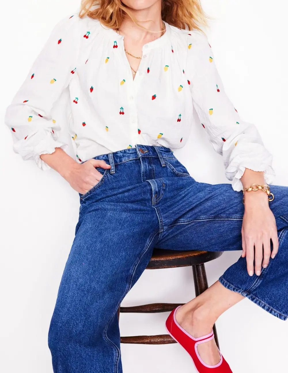 Evie Casual Double Cloth Top