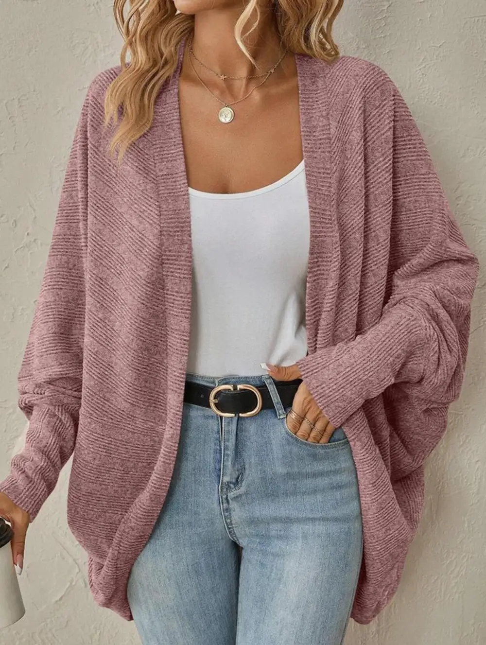 Mid Length Knitted Cardigan