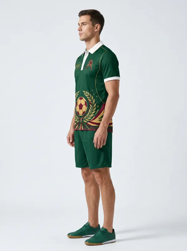 Men's Soccer Fan 2028 Goalkeeper Laurel Printed Polo Shirt