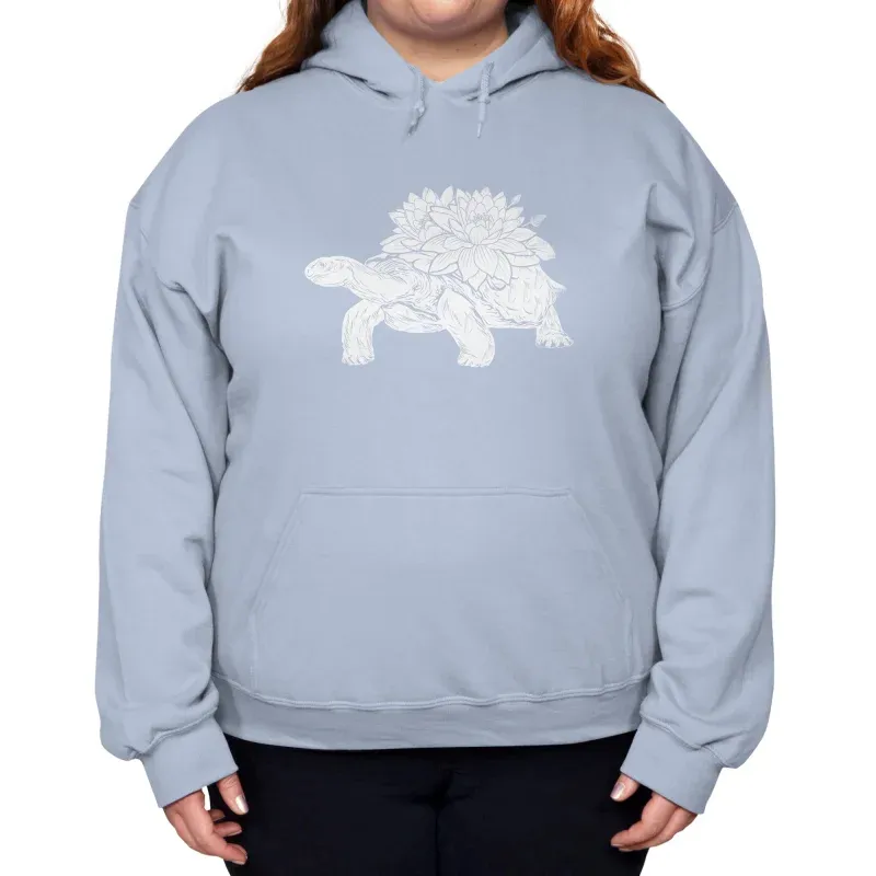 Tortoise And Flower Pullover Hoodie