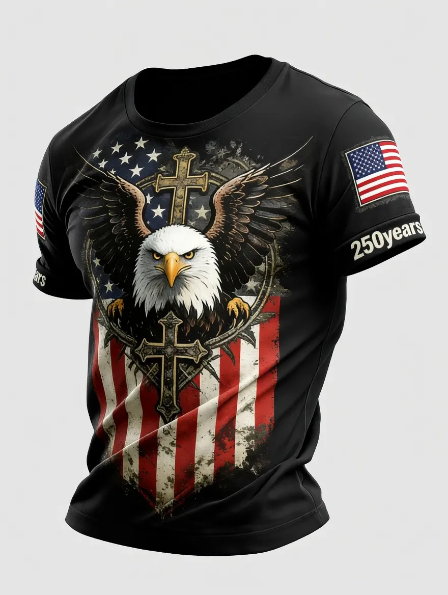 Men's Retro Faith 250th Anniversary American Short-Sleeve T-Shirt
