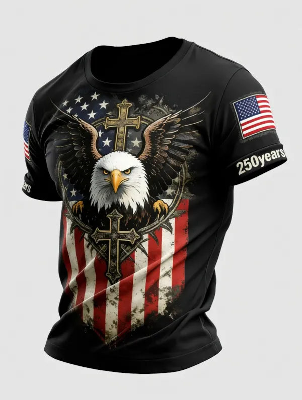 Men's Retro Faith 250th Anniversary American Short-Sleeve T-Shirt