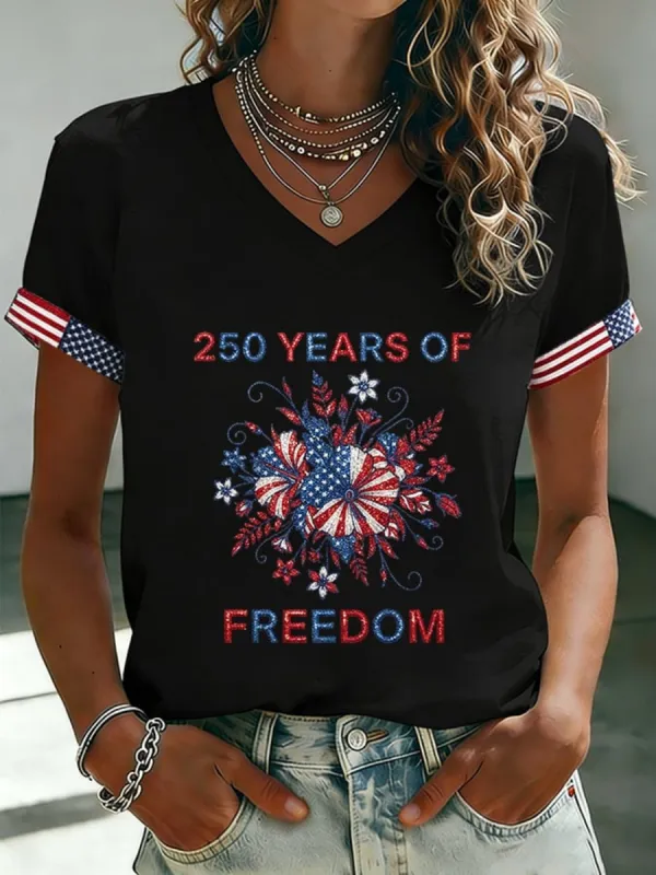 Women's American 250th Anniversary Printed T-Shirt