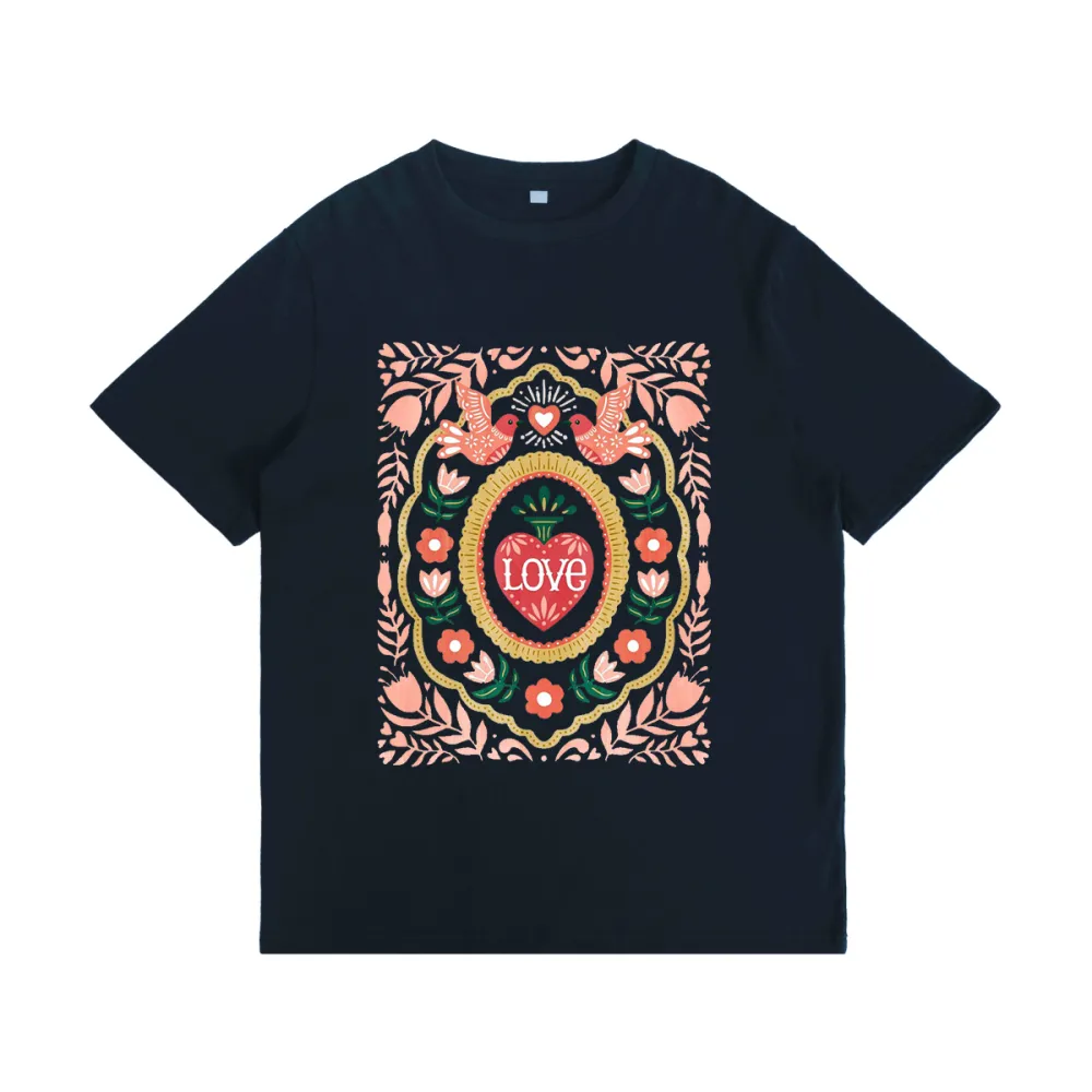 Love bird romantic totem T-shirt