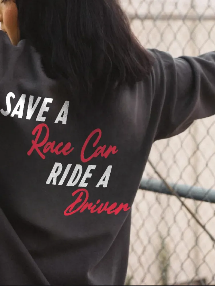 Back Graphic Crew Neck Sweatshirt