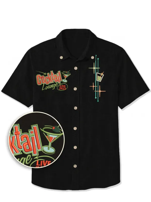 1950'S Vintage Atomic Cocktail - 100% Cotton Shirt