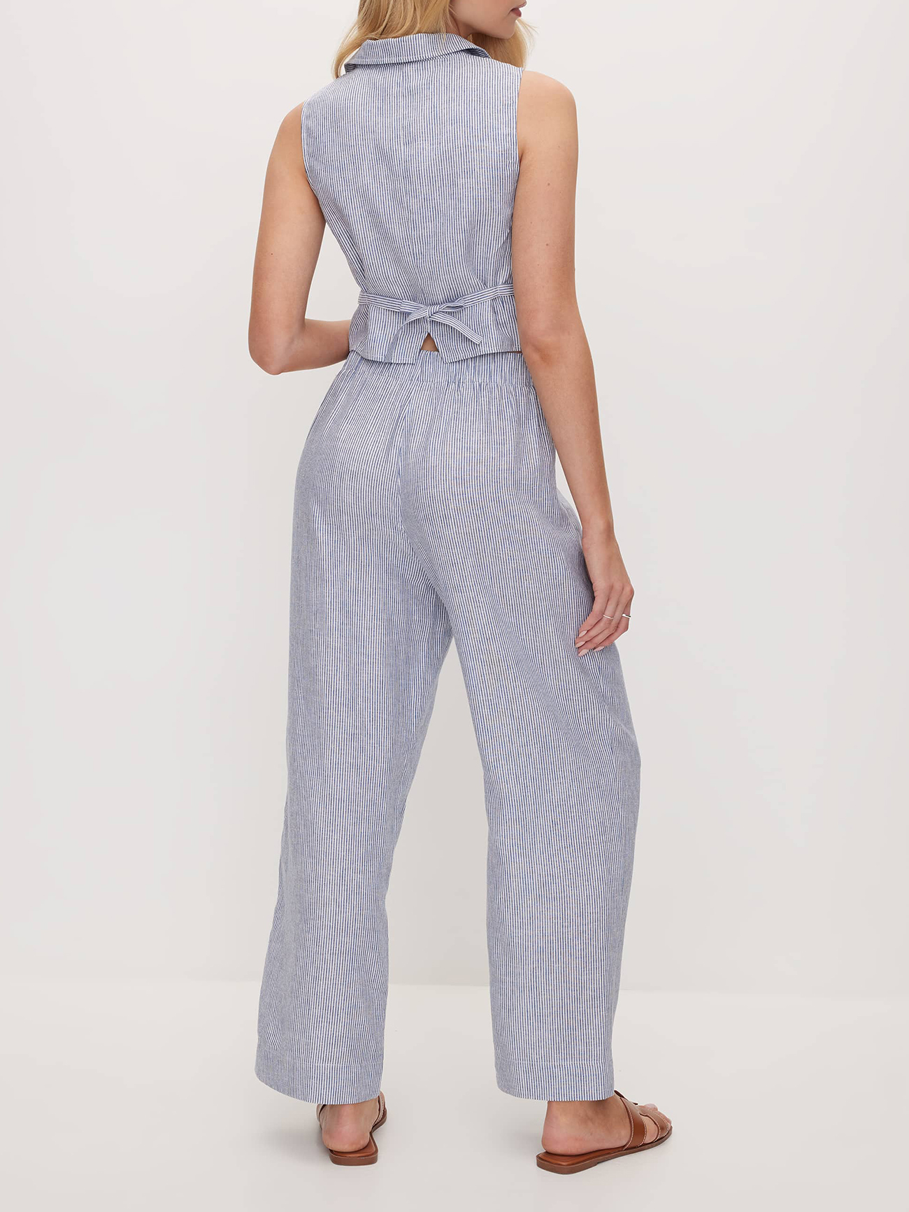 Stripe Linen Blend Pant