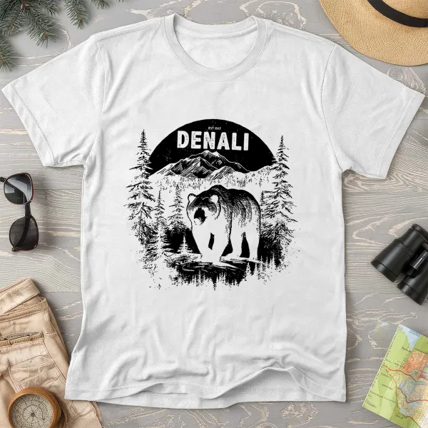 National Park Grizzly Bear Crewneck T-Shirt