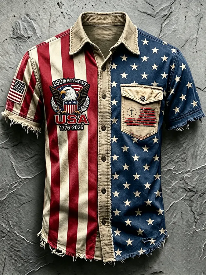Men'S 250Th Anniversary Print  Shirt