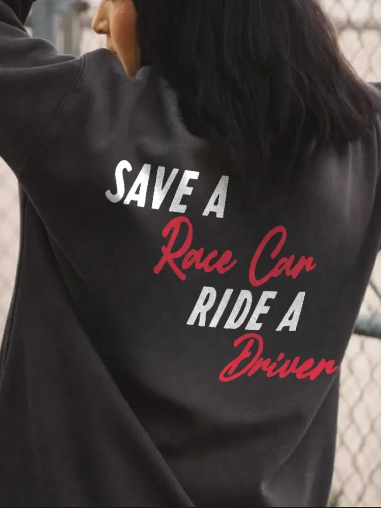 Back Graphic Crew Neck Sweatshirt