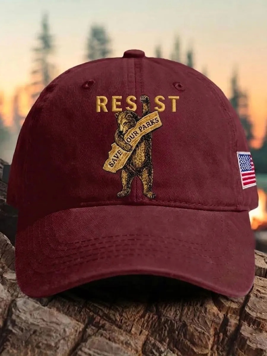 Unisex Retro Forest Rescue Bureau Printed Baseball Hat