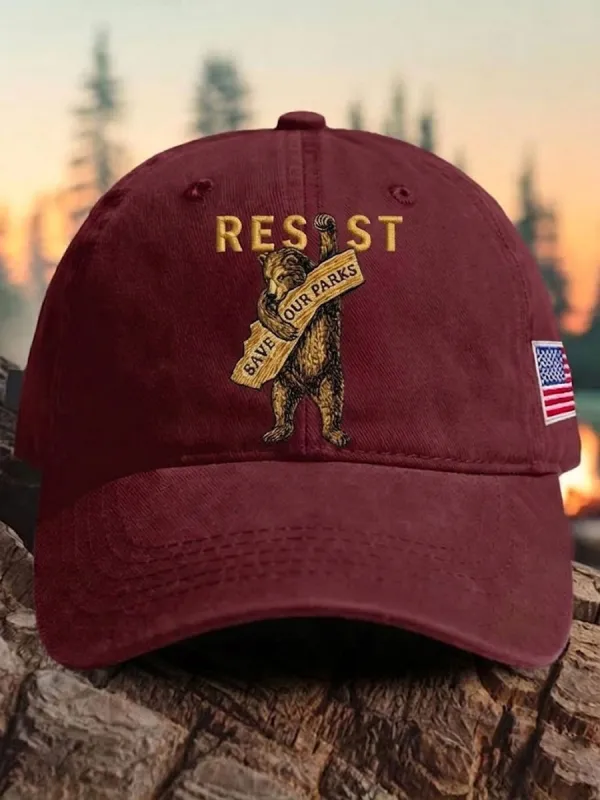 Unisex Retro Forest Rescue Bureau Printed Baseball Hat