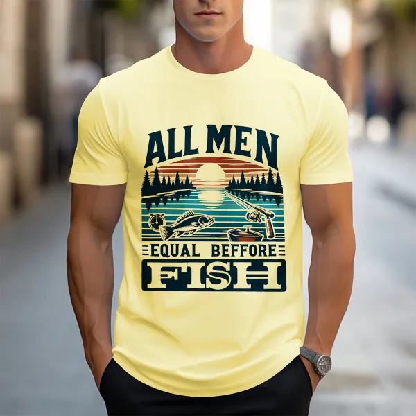Outdoor Fishing Equality Themed T-Shirt