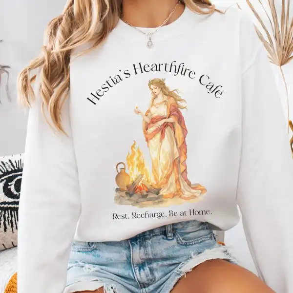 Mythological Goddess Hearth Graphic Sweatshirt