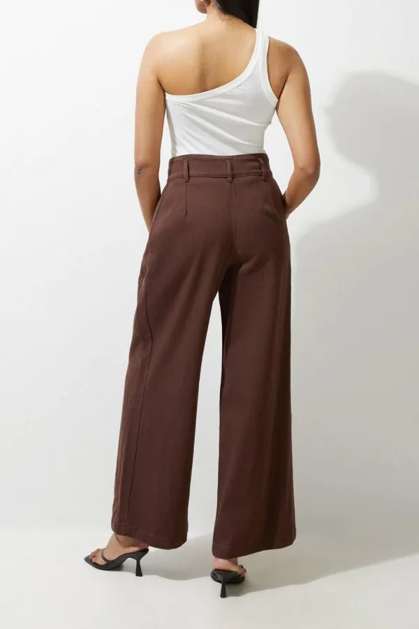 Simple High Waist Wide Leg Pants