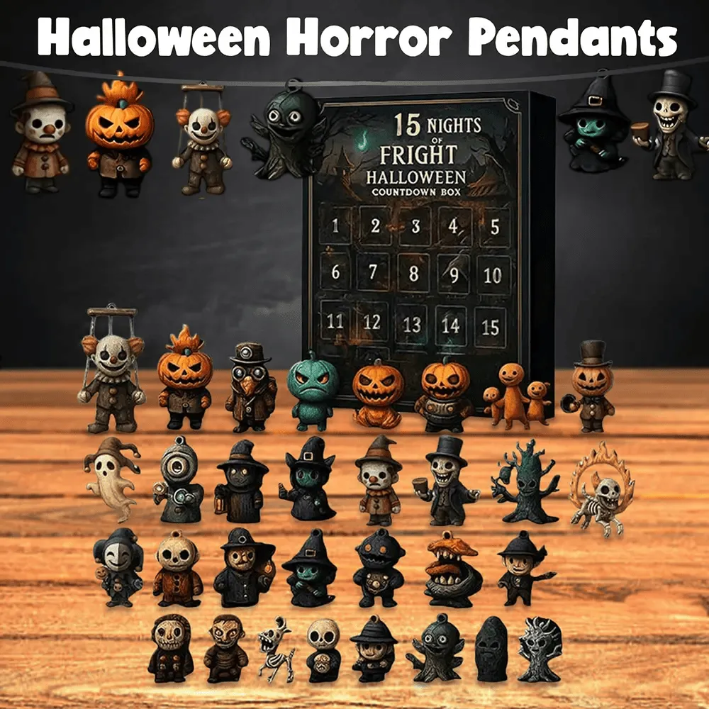 31 Nights of Fright Halloween Countdown Box with Figurines
