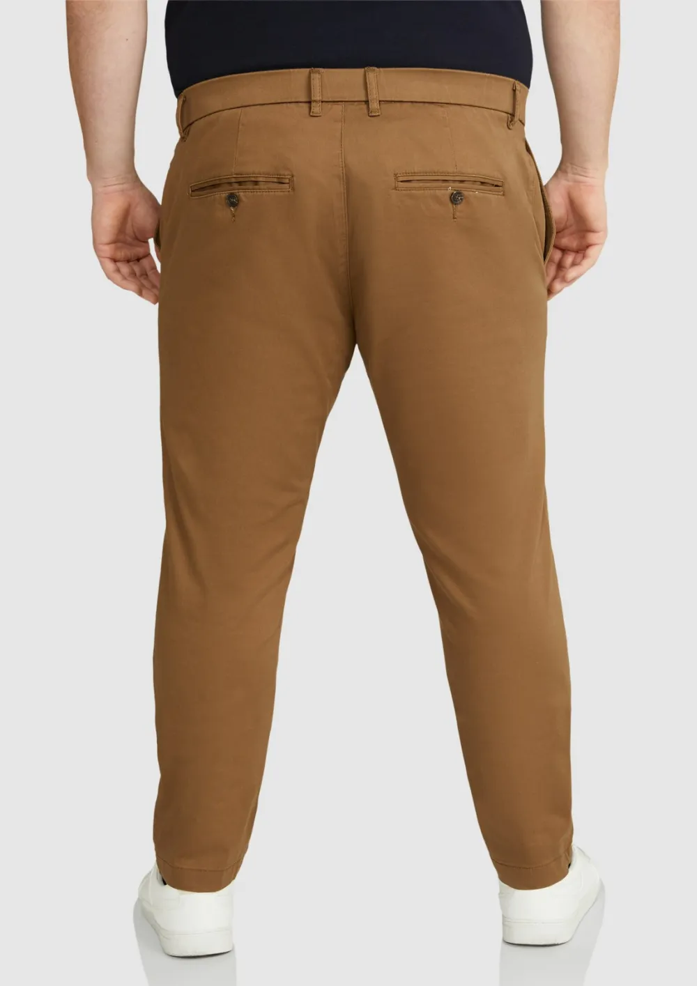 Cotton Cuffed Stretch Chino Pants