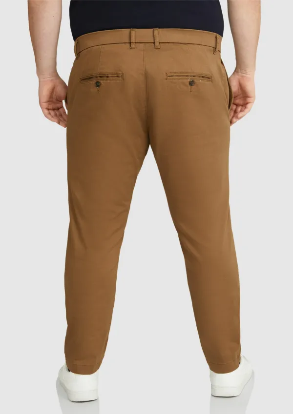 Cotton Cuffed Stretch Chino Pants