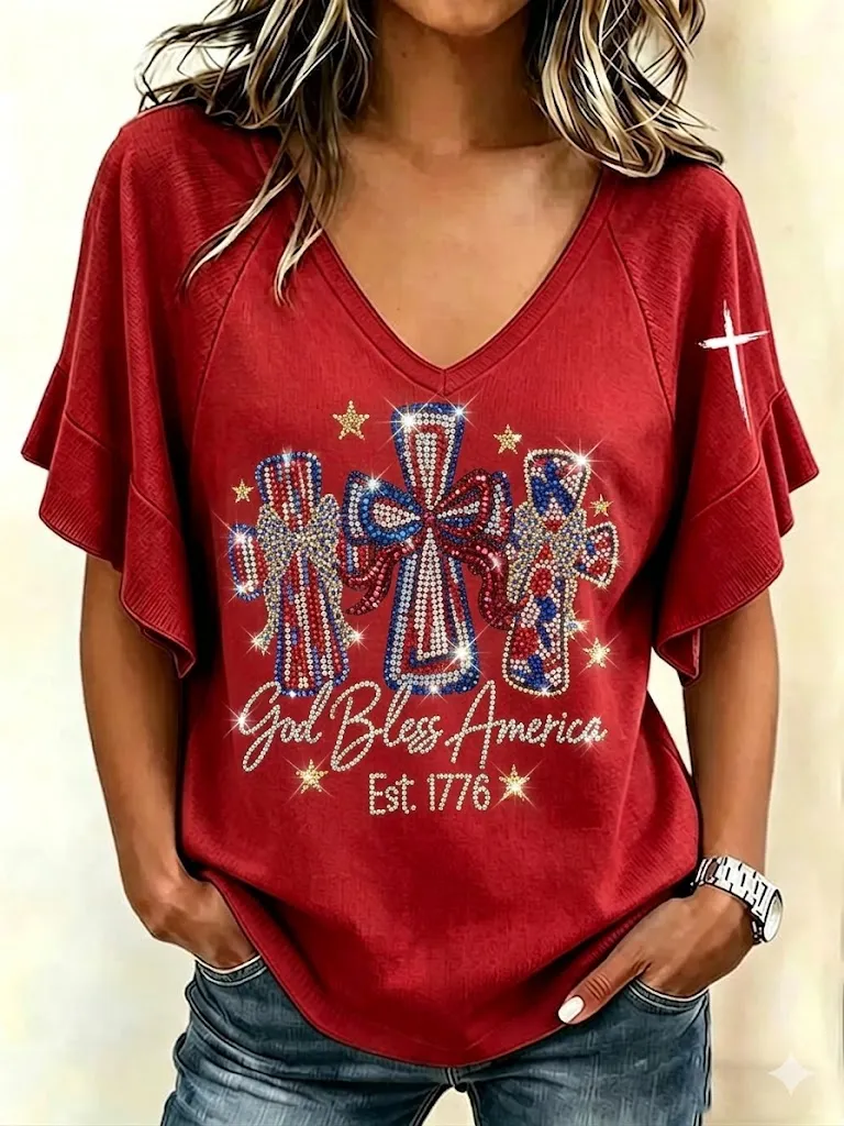 Women'S American 250Th Art Print T-Shirt