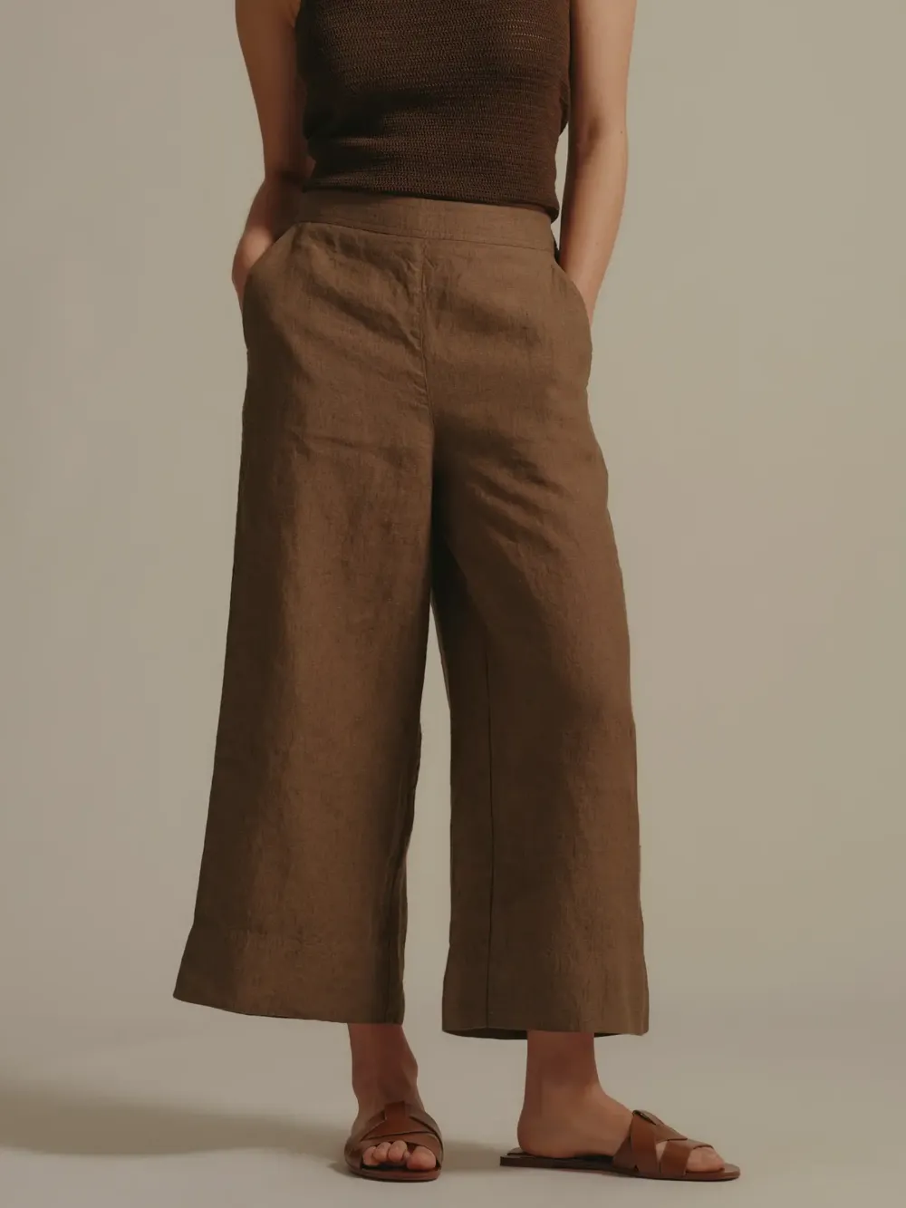 Linen Crop Pants