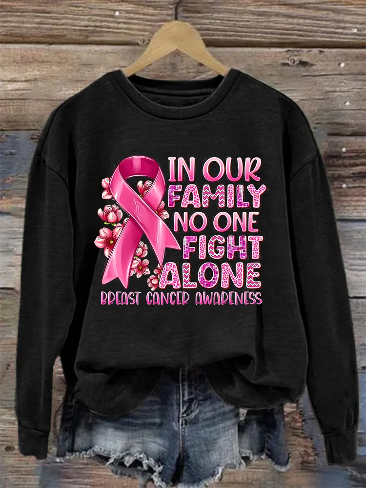 Letter Printed Round-Neck Sweatshirts