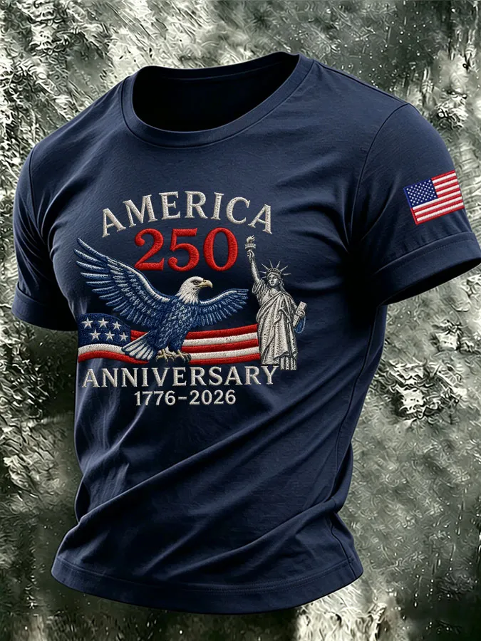 Men's The United States of America Printed Casual T-shirt