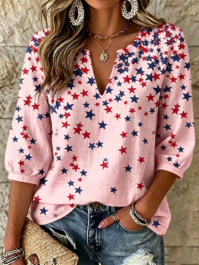 Women's 250th Anniversary Printed Casual Top