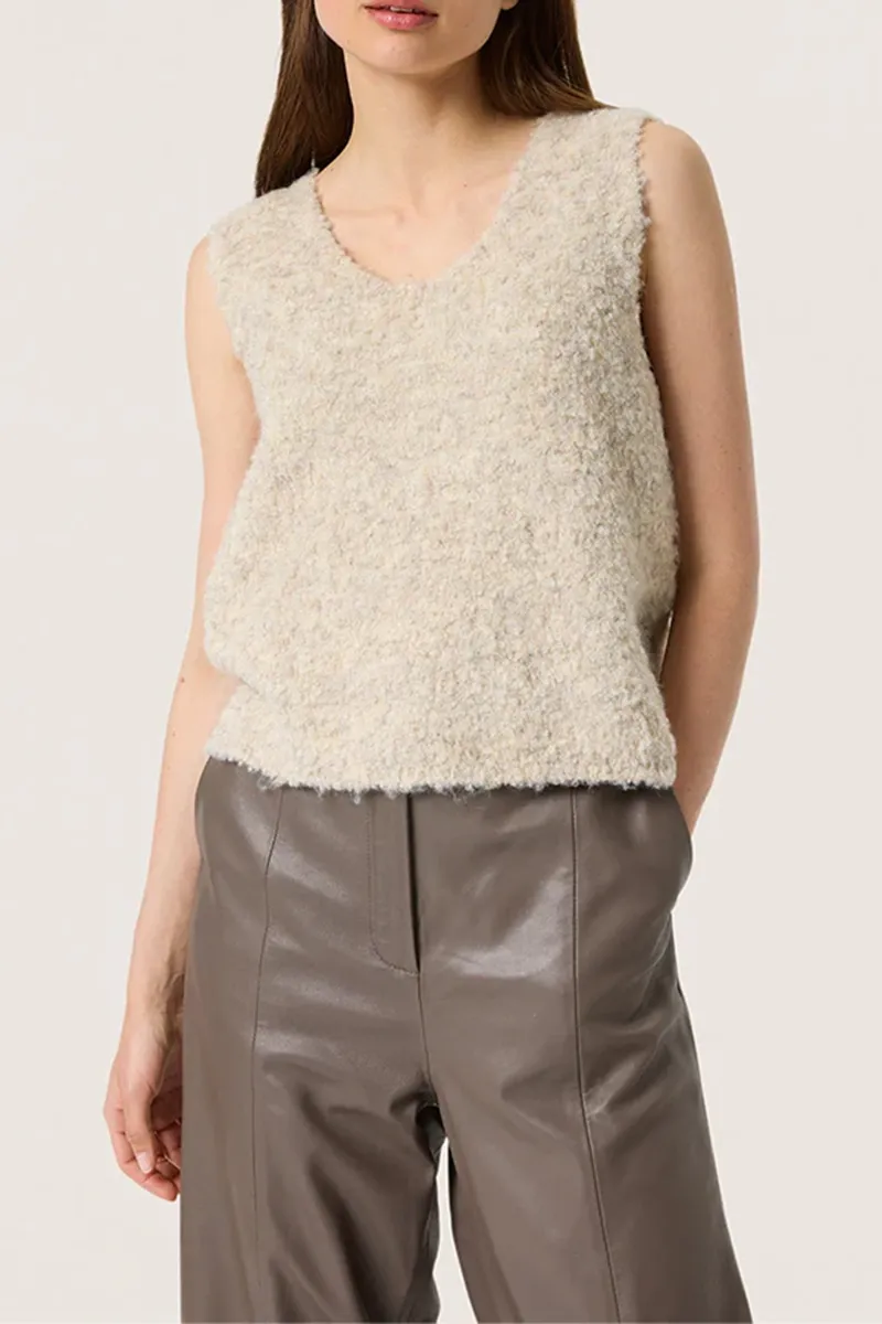 V Neck Stretch Knit Vests