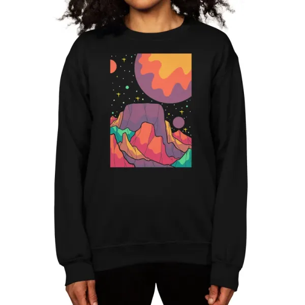 Colorful Space Landscape With Planets Sweatshirt