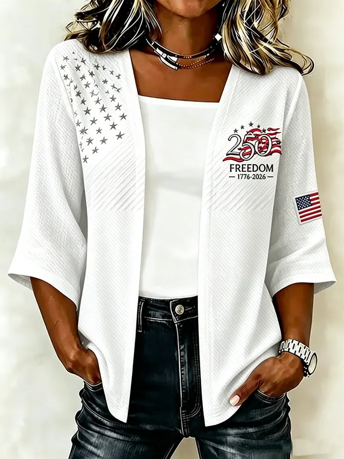 Women'S 250th Anniversary of the United States Patriotic Cardigan