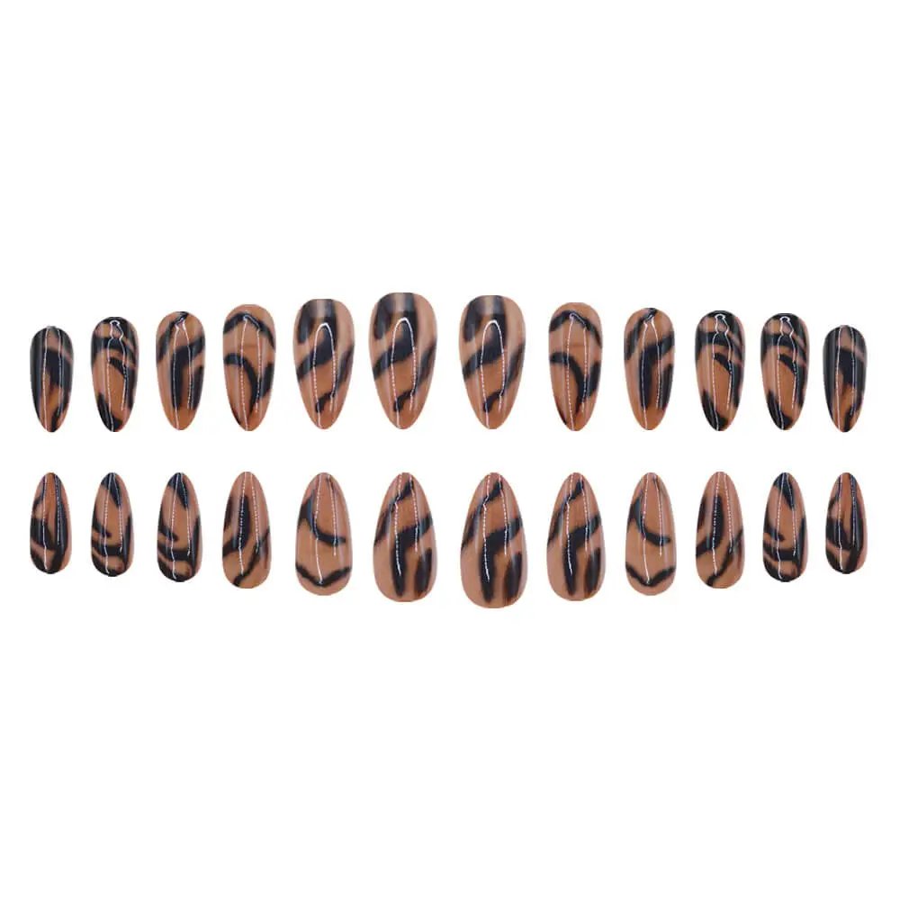 Nailhour 24Pcs Autumn Medium Almond Press On Nails