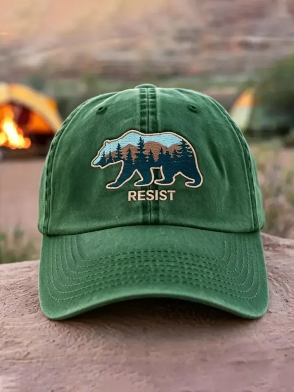 Unisex Resist Bear Print Hat