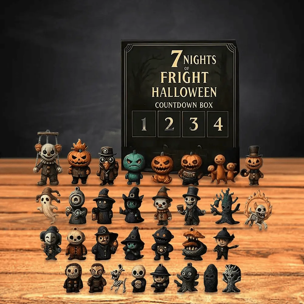 31 Nights of Fright Halloween Countdown Box with Figurines