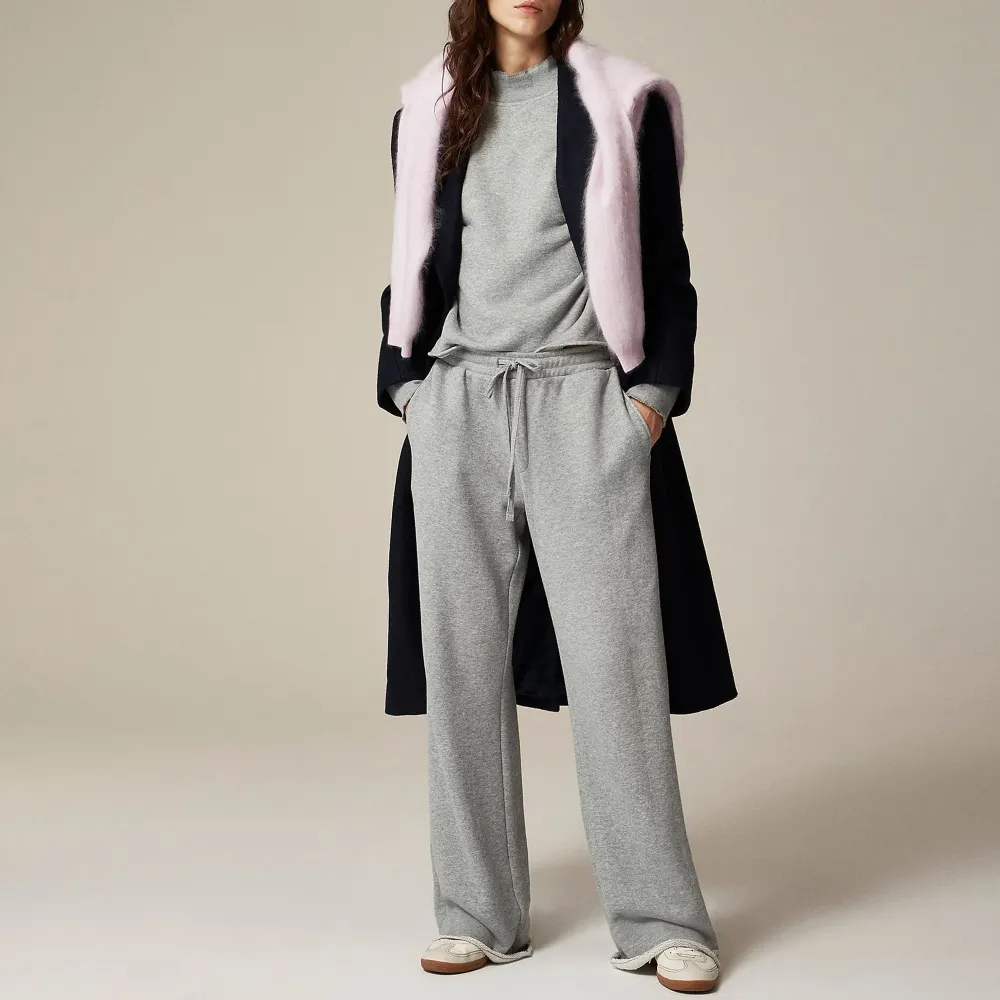 Stretch Terry Wide-Leg Sweatpants