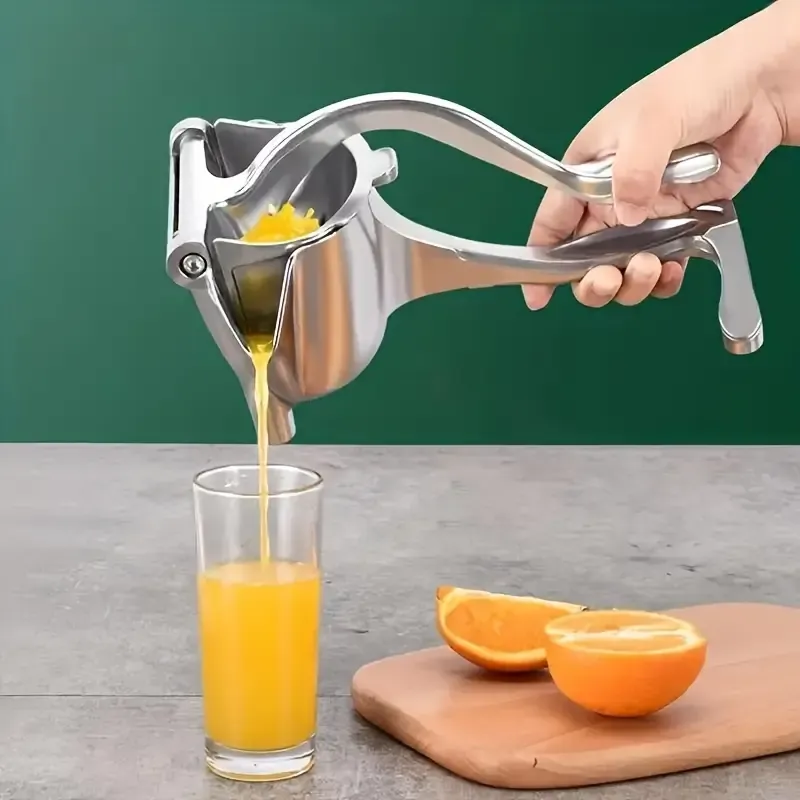 Silvery Stainless Steel Manual Juicer