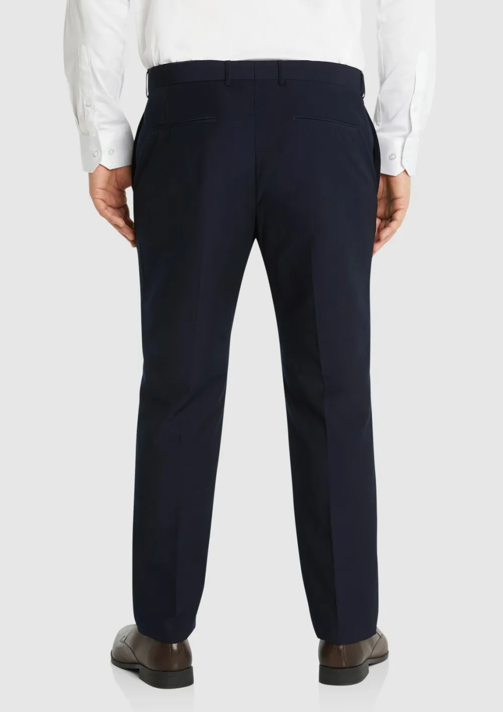 Navy Slim Fit Stretch Trousers