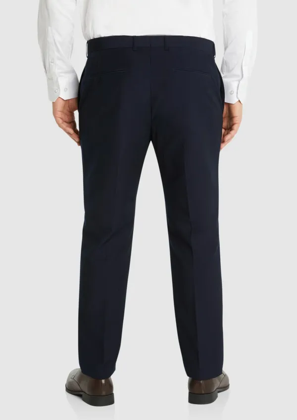 Navy Slim Fit Stretch Trousers