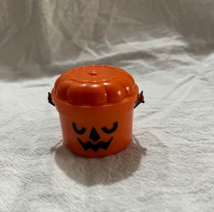 2pcs Halloween Pumpkin Mini Buckets Candy Party Decor