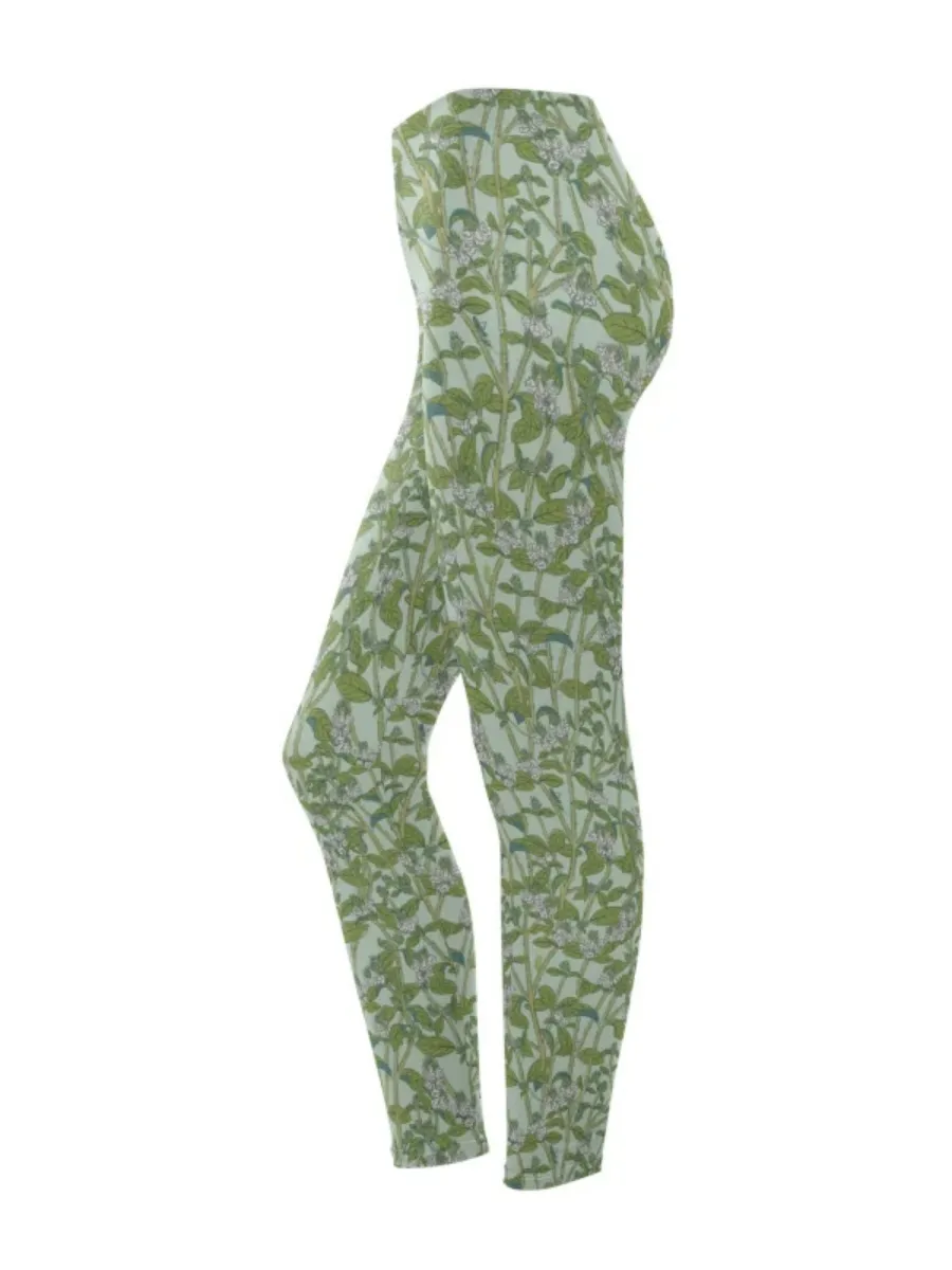 Leaf Print Stretchy Leggings