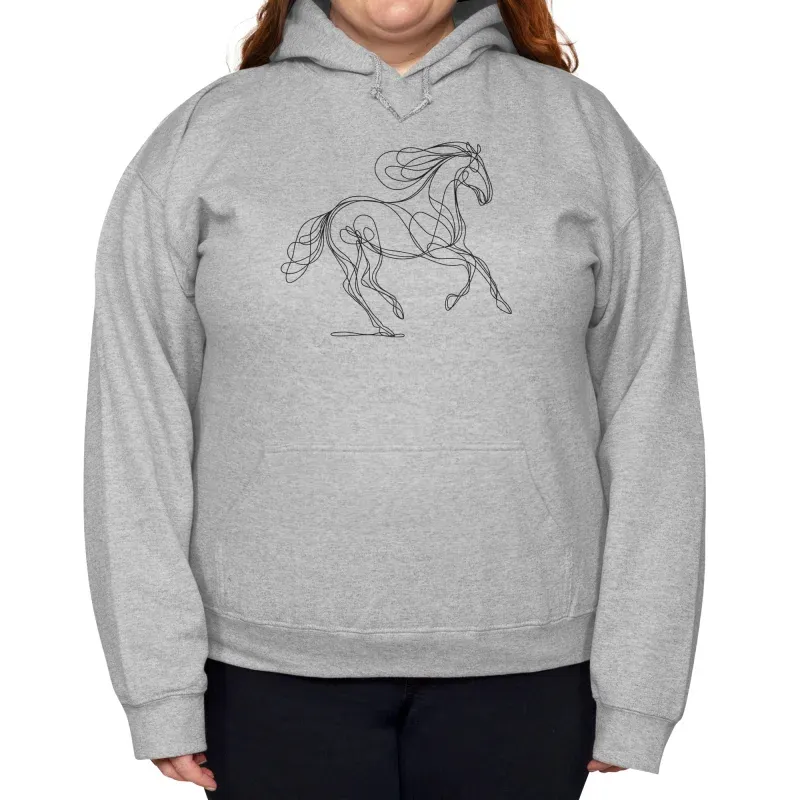 With One Line Pullover Hoodie