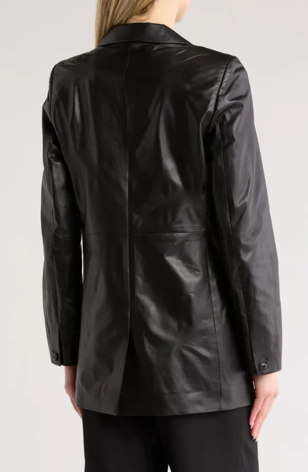 Casual Style Leather Blazer