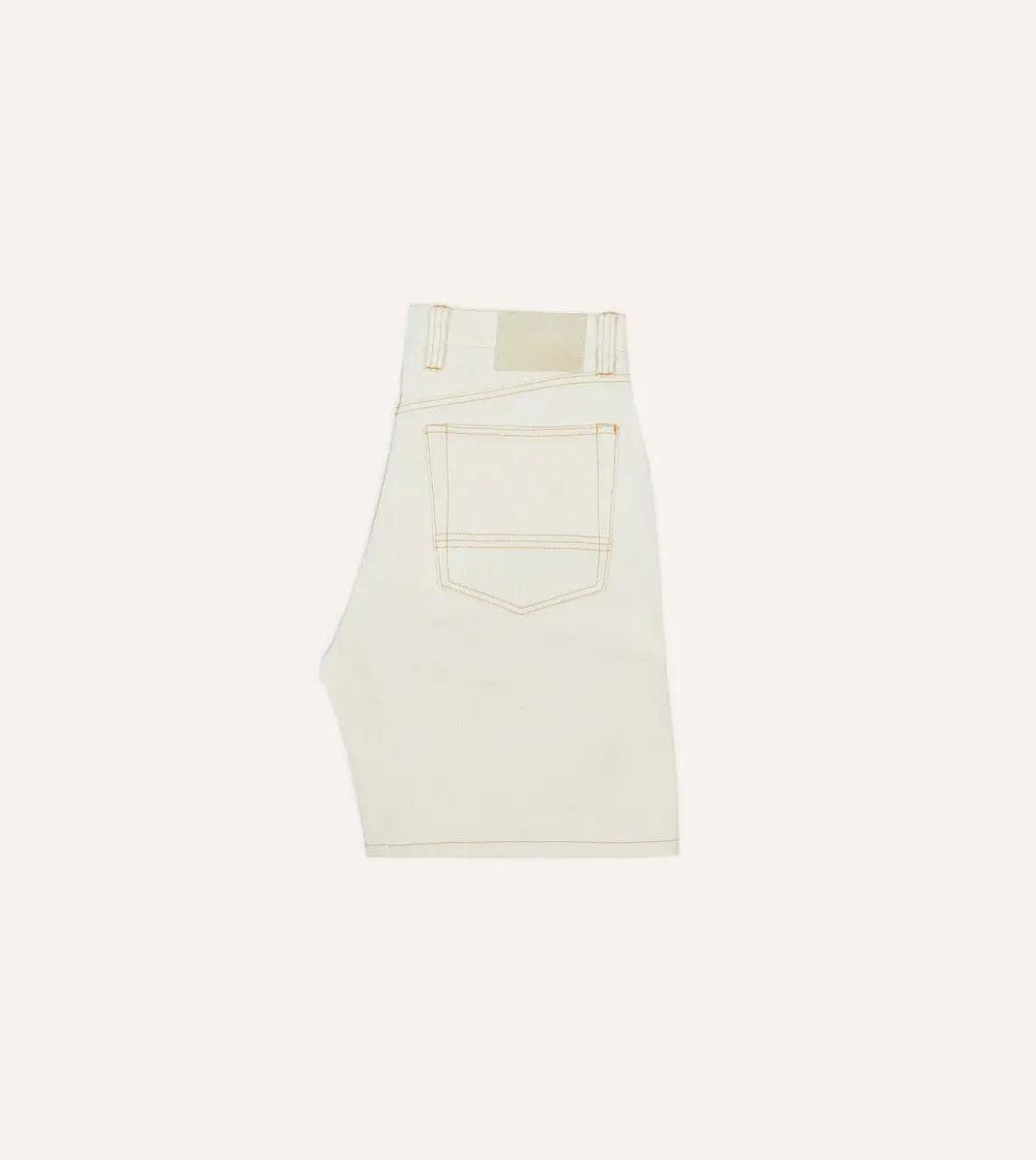 Off White Denim Shorts