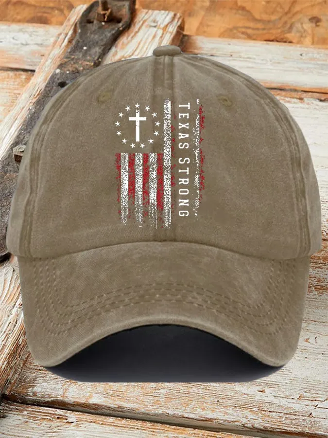 Texas Strong Print Baseball Cap