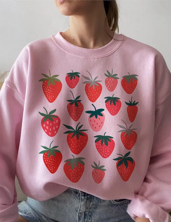 Strawberry Crewneck Kawaii Sweatshirt