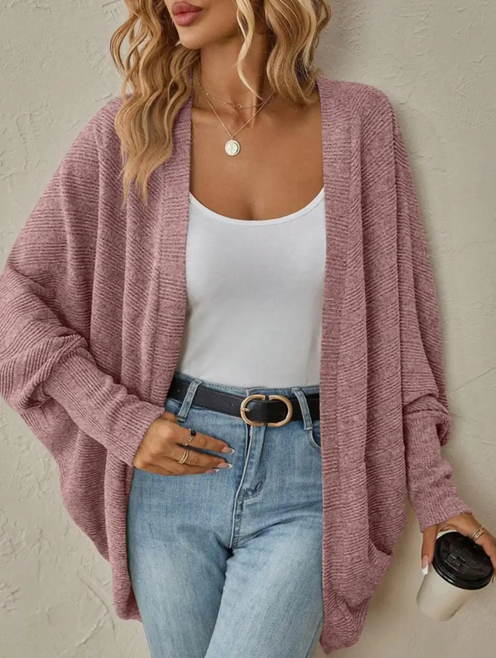 Mid Length Knitted Cardigan