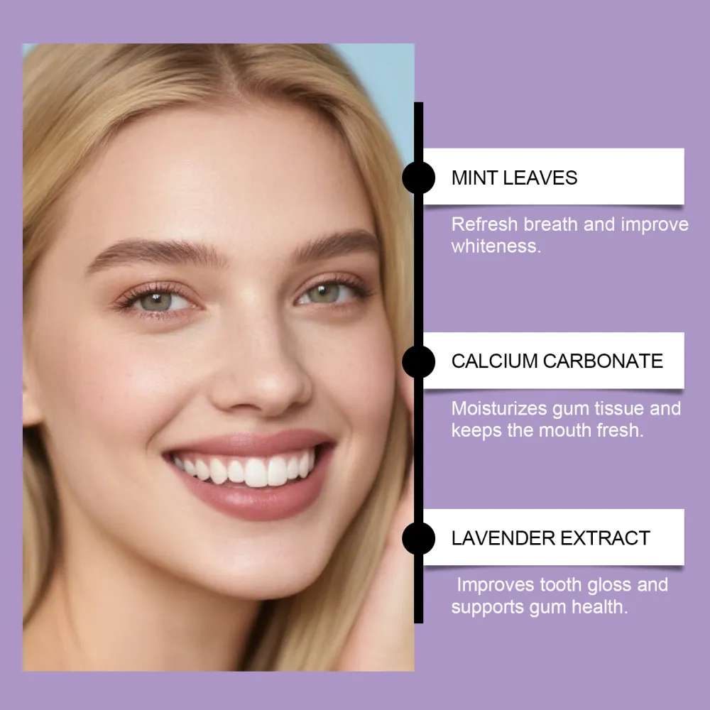 Oralhoe Purple Tooth Powder, Whitening and Gum Care, Cleanses Teeth, Freshens Breath, Cleanses Mouth, Freshens Care-$HT