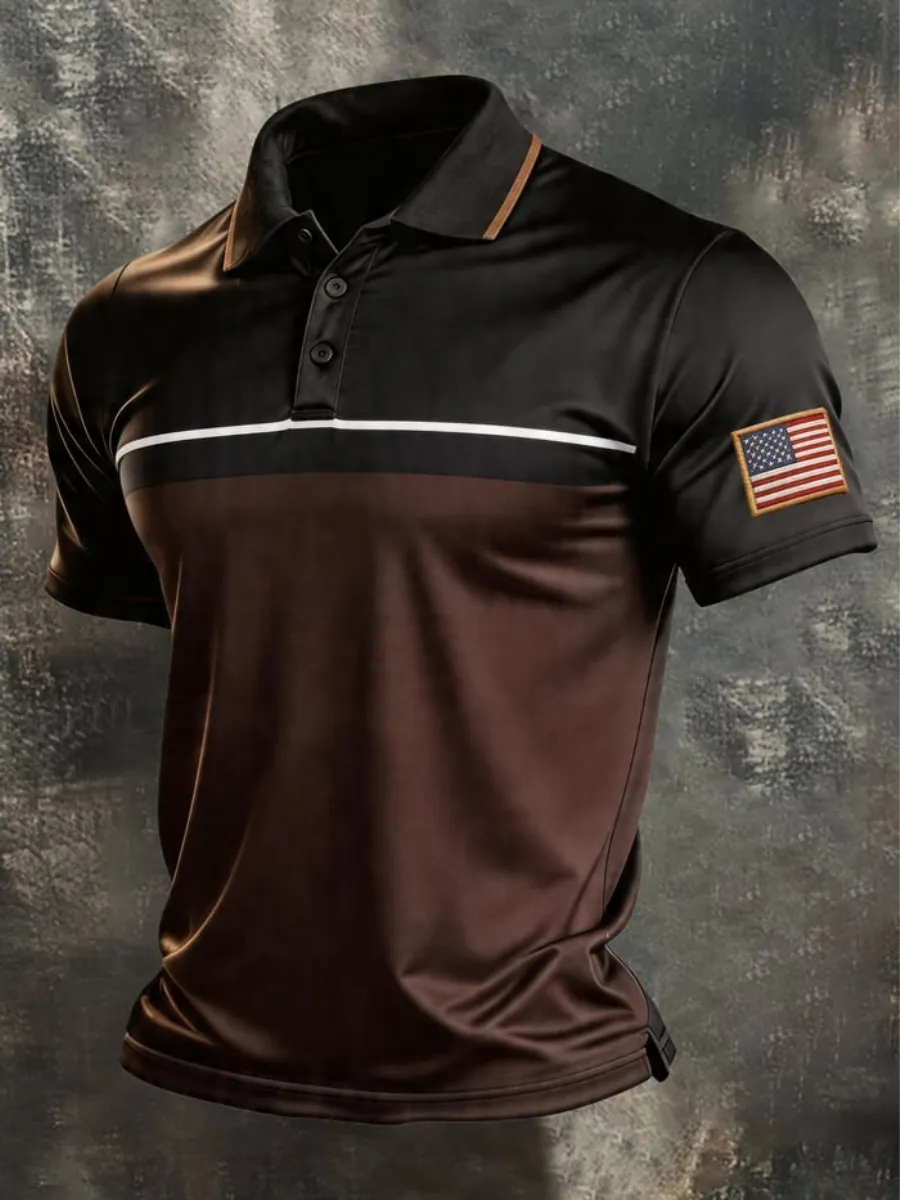 Men's 250Th Anniversary Printed Casual Polo Shirt