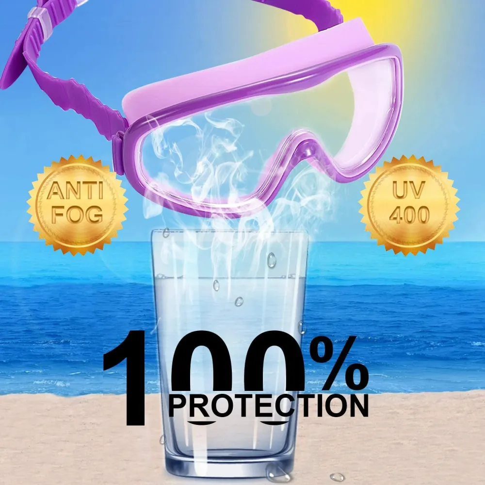 Anti-Impact Coating Large Vision Children'S Swimming Goggles
